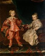 Frans Luycx Portrait of Ferdinand IV with his sister Maria Anna Sweden oil painting artist